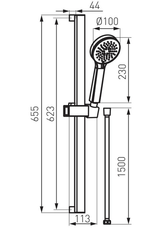 Душевой гарнитур Ferro Vigo N320 Хром от магазина ЛесКонПром.ру