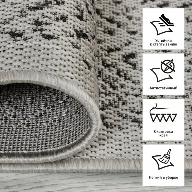 Ковер Side 61051 серый 0,67x1,4 м от магазина ЛесКонПром.ру