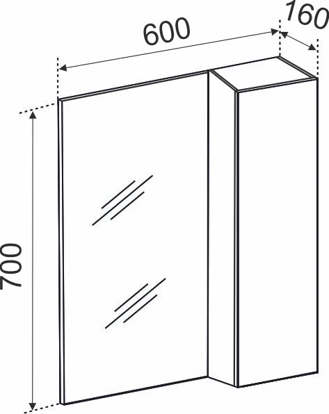 Зеркало Emmy Стоун 60 R, серый бетон от магазина ЛесКонПром.ру