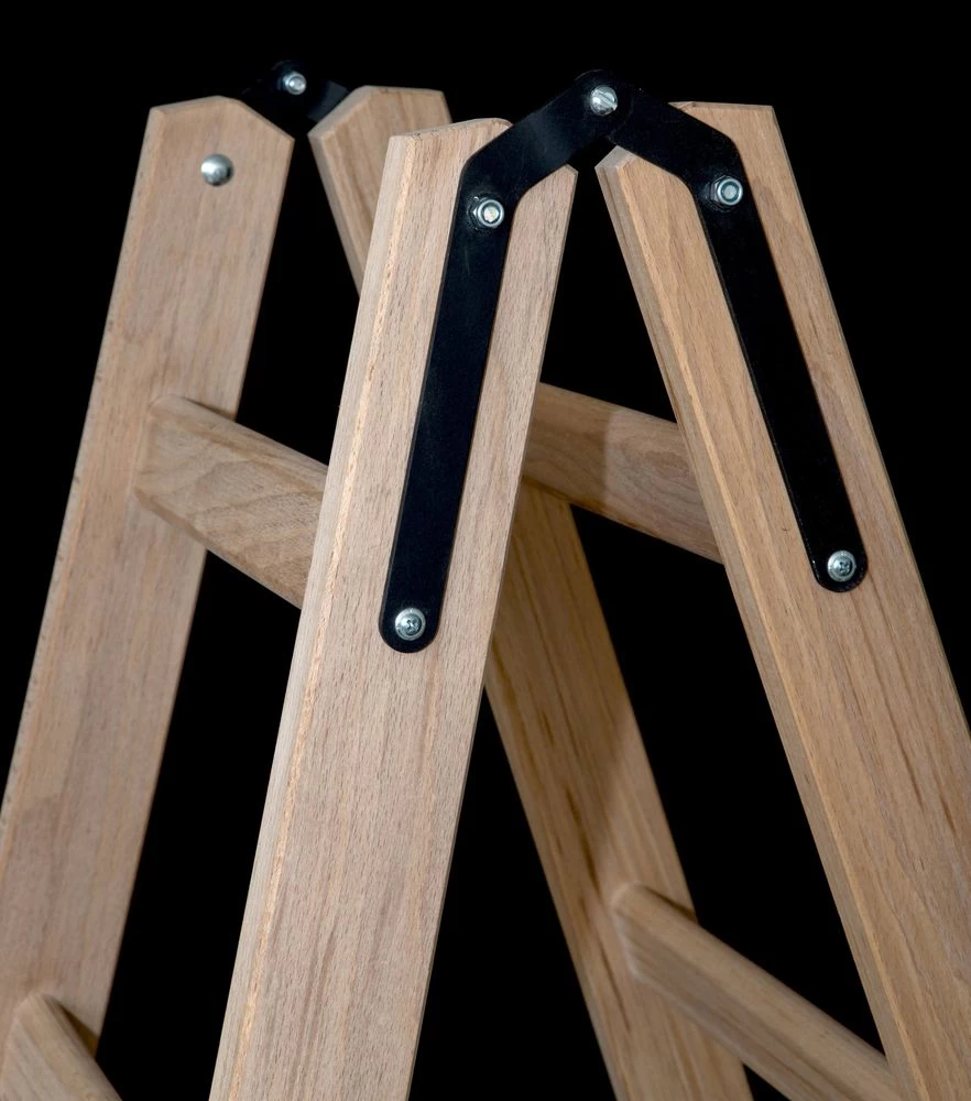 Стремянка двухсторонняя деревянная с перекладинами Hoz-Block Маляр 2х10 ступеней (арт. СДДМ-10) от магазина ЛесКонПром.ру