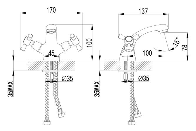 Смеситель для раковины LEMARK Contour 80440985 от магазина ЛесКонПром.ру