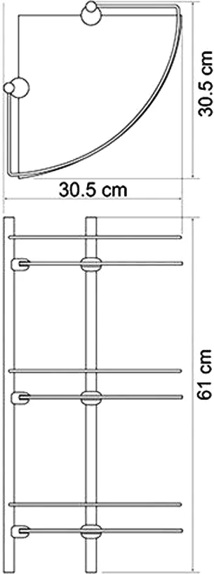 Полка Wasserkraft K-3133 угловая от магазина ЛесКонПром.ру