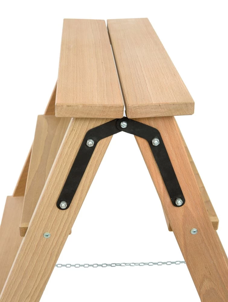 Стремянка двухсторонняя деревянная со ступенями Hoz-Block Штукатур 2x5 ступеней (арт. СДДШ-5) от магазина ЛесКонПром.ру