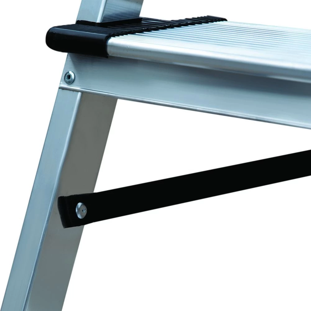 Стремянка алюминиевая с широкой ступенью Новая Высота 8 ступеней (арт. 1117108) от магазина ЛесКонПром.ру