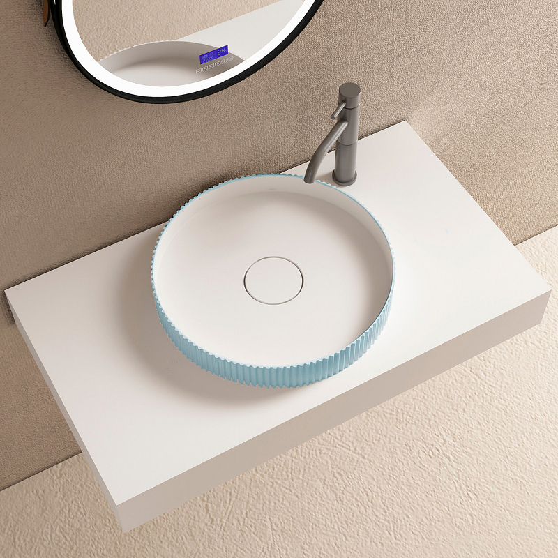 Раковина-чаша Abber Stein 40 AS2604Blau Голубая от магазина ЛесКонПром.ру