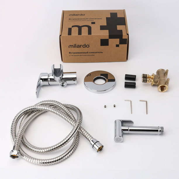 Гигиенический душ Milardo Rora встраиваемый хром от магазина ЛесКонПром.ру