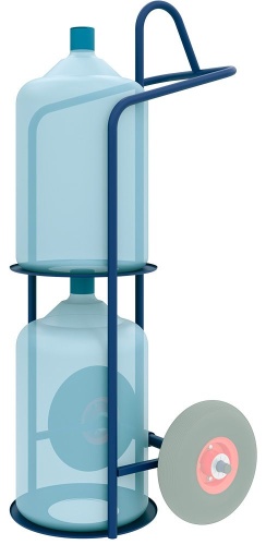 Тележка для перевозки 2-х баллонов с водой ВД 2 (г/п 40кг) One size RUSKLAD Комплект лестничных колес Ø160 мм. (2шт) от магазина ЛесКонПром.ру