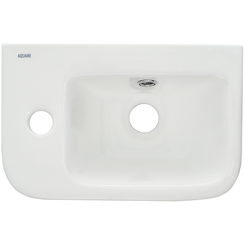 Раковина AQUAme 38 L AQM5006L Белая глянцевая от магазина ЛесКонПром.ру