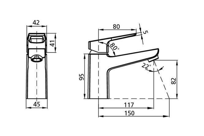 Смеситель для умывальника MILARDO Atlantic 80534165 от магазина ЛесКонПром.ру
