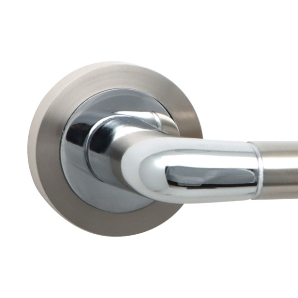 Ручки дверные NEODECO А52018 никель от магазина ЛесКонПром.ру