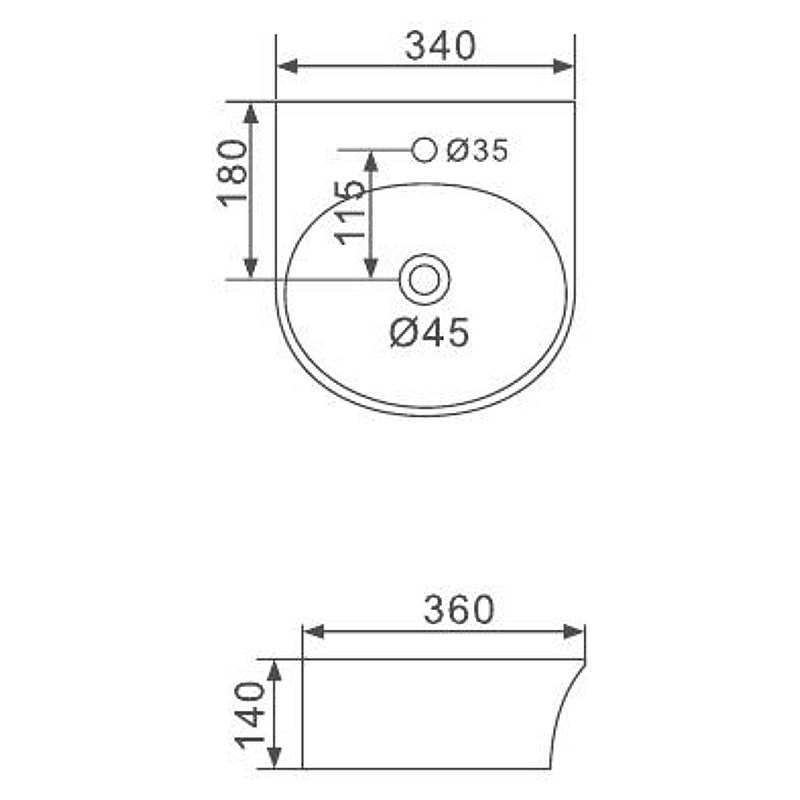 Раковина Gappo 34 GT703 Белая от магазина ЛесКонПром.ру