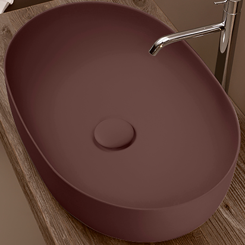 Раковина-чаша Kerasan Nolita 60 534375 Бургундский матовый от магазина ЛесКонПром.ру