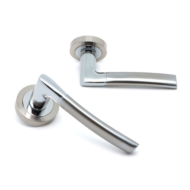 Ручки дверные NEODECO А52132 никель от магазина ЛесКонПром.ру