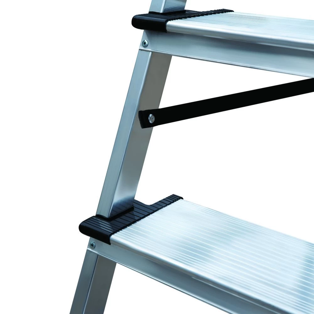 Стремянка алюминиевая с широкой ступенью Новая Высота 7 ступеней (арт. 1117107) от магазина ЛесКонПром.ру