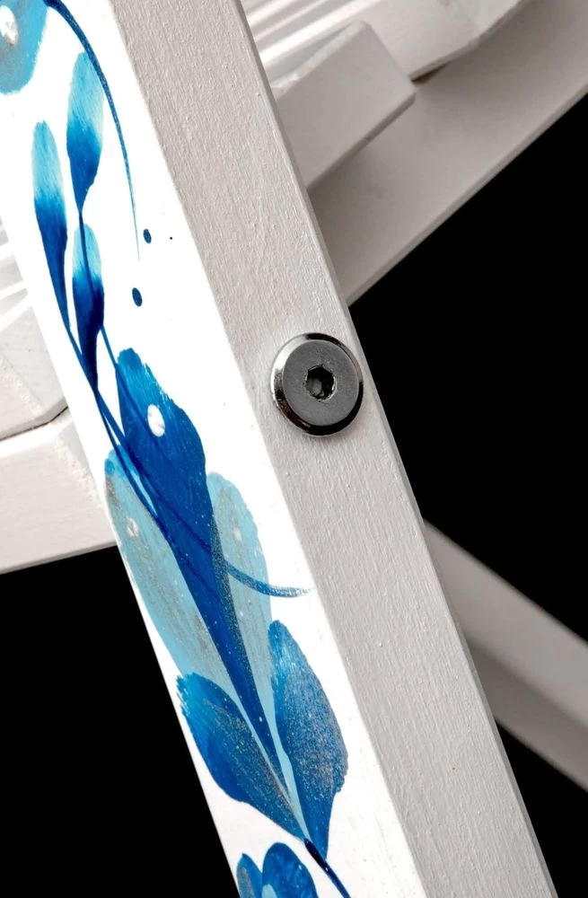 Стремянка деревянная с широкими ступенями Hoz-Block Микки 3 ступени Гжель (арт. СДМ-3Г) от магазина ЛесКонПром.ру