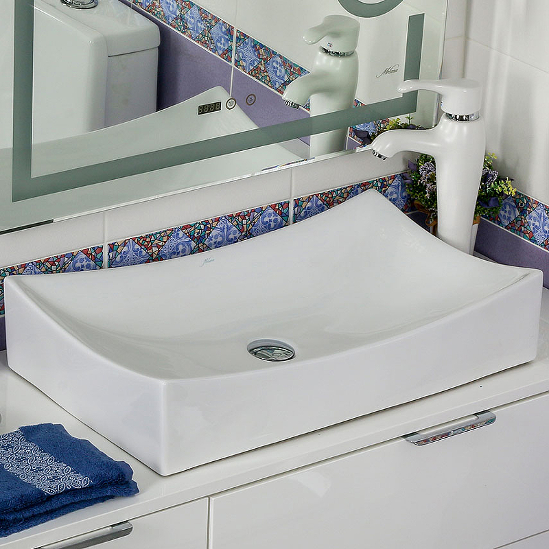 Раковина Melana 66 MLN-7235 Белая от магазина ЛесКонПром.ру