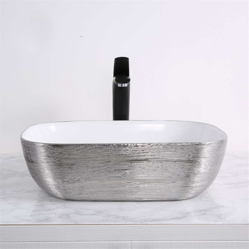 Раковина-чаша Mira 46 MR-4632LWS Белая Серебро от магазина ЛесКонПром.ру