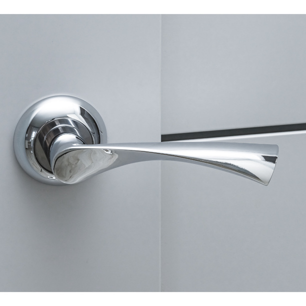 Ручки дверные NEODECO LA-723 хром от магазина ЛесКонПром.ру