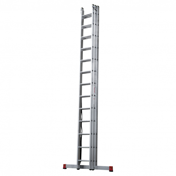 Лестница трехсекционная Новая Высота алюминиевая 13 ступеней от магазина ЛесКонПром.ру