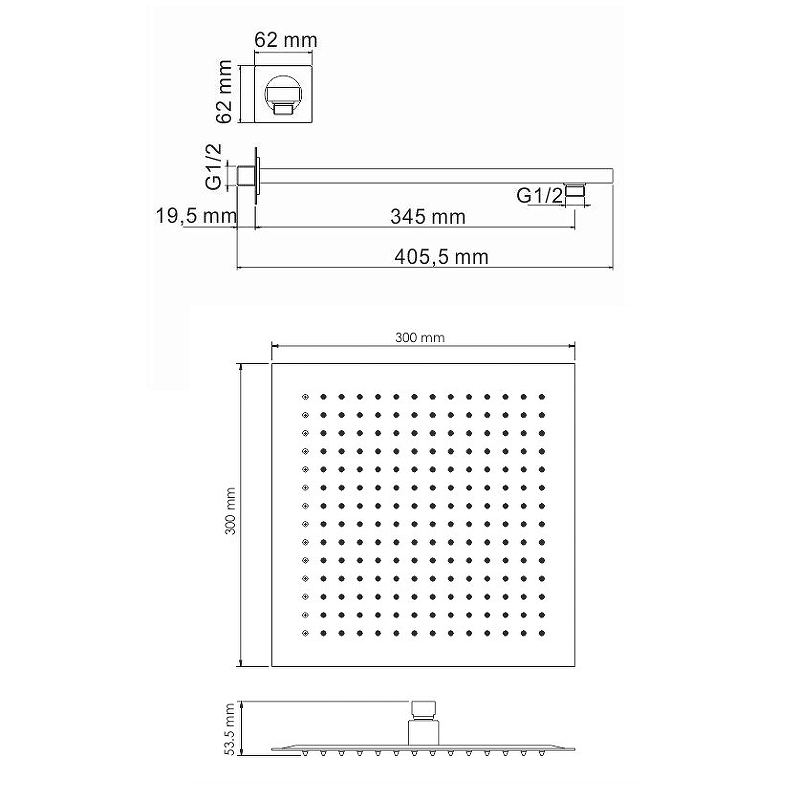 Душевая система WasserKRAFT A16162 Черная матовая от магазина ЛесКонПром.ру