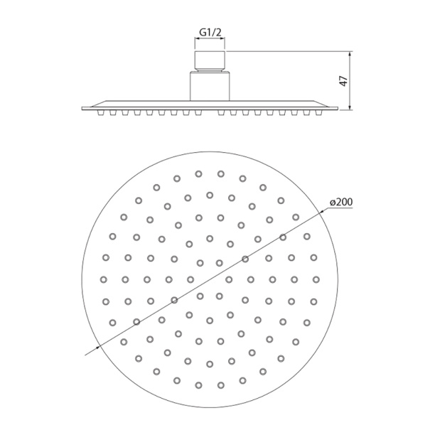 Верхний душ IDDIS d20 см от магазина ЛесКонПром.ру