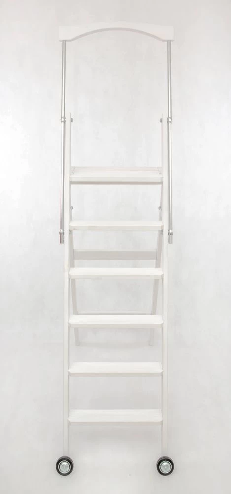 Стремянка деревянная Hoz-Block Серж 6 ступеней Белая (арт. СДР-6Б) от магазина ЛесКонПром.ру