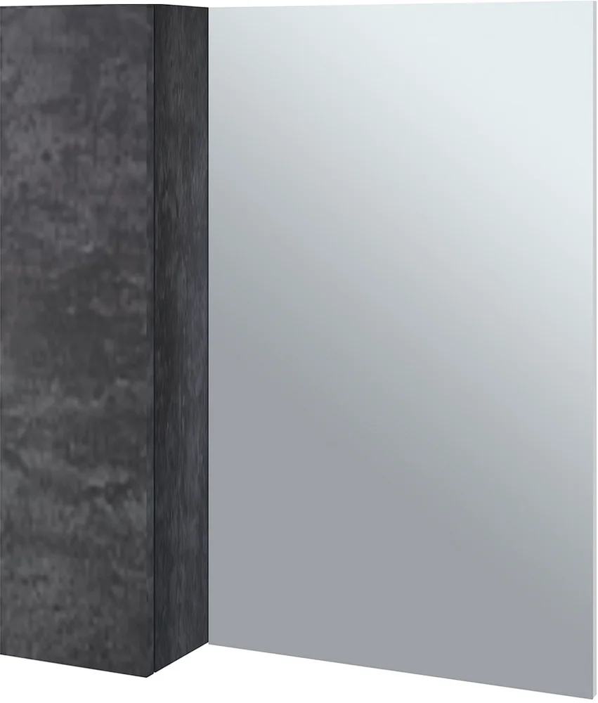 Зеркало Emmy Стоун 60 L, серый бетон от магазина ЛесКонПром.ру