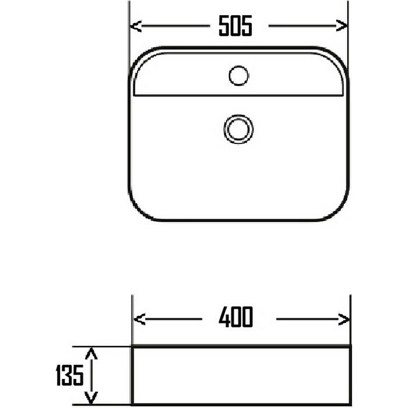 Раковина AQUAme 50 AQM5001 Белая глянцевая от магазина ЛесКонПром.ру