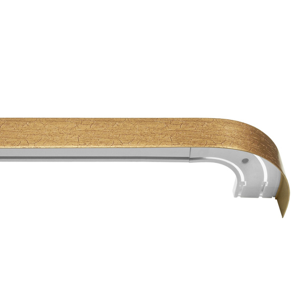 Потолочный карниз двухрядный кракелюр золото 240 см от магазина ЛесКонПром.ру