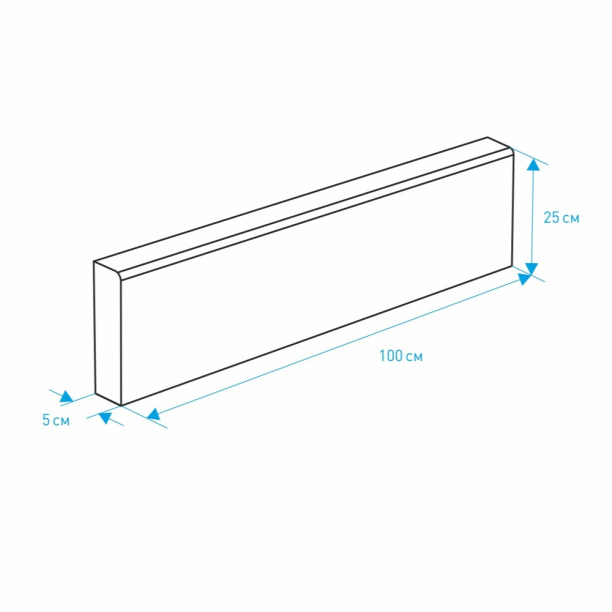 Бордюр резиновый зеленый 100х25х5 см от магазина ЛесКонПром.ру