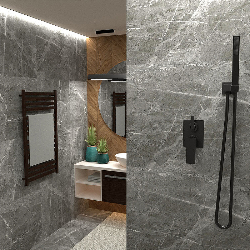 Душевой гарнитур Paini 53PZ440QQAO Черный матовый от магазина ЛесКонПром.ру