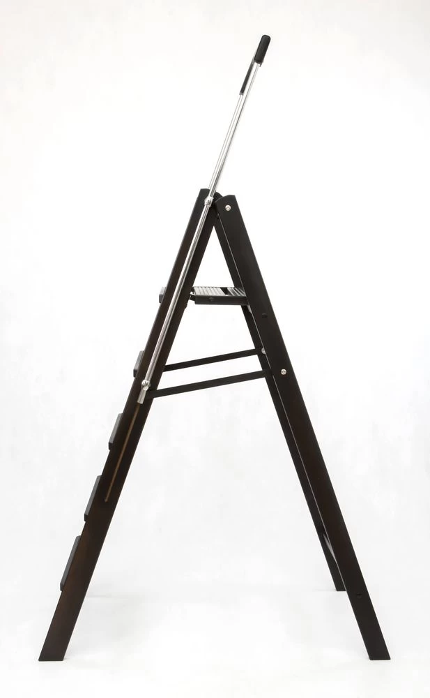 Стремянка деревянная Hoz-Block Серж 5 ступеней Черная (арт. СДР-5Ч) от магазина ЛесКонПром.ру