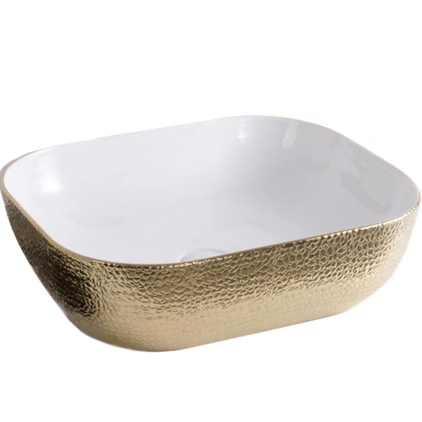 Раковина-чаша CeramaLux 46 D1333H025 Золото Белая от магазина ЛесКонПром.ру