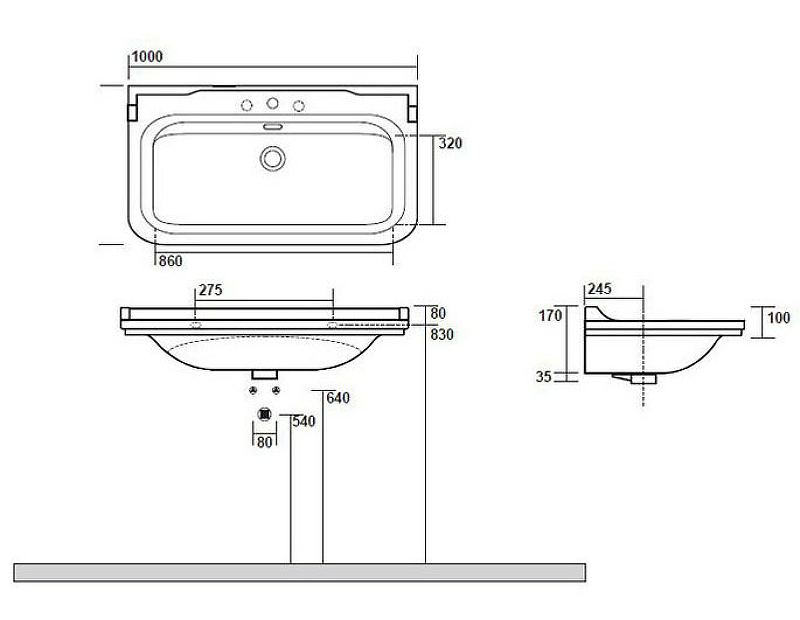 Раковина Kerasan Waldorf 100 4142K1bi/cr*1 Белая от магазина ЛесКонПром.ру