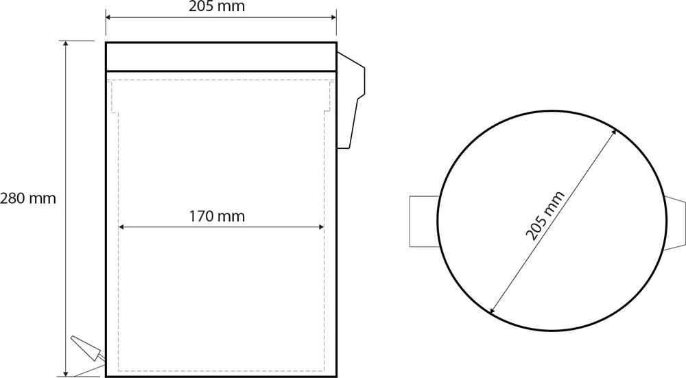 Мусорное ведро Bemeta White 104315014 от магазина ЛесКонПром.ру
