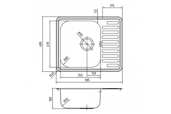 Мойка врезная IDDIS Strit 80550575 от магазина ЛесКонПром.ру