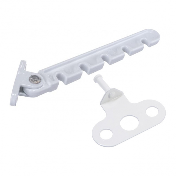 Ограничитель оконный 5 позиций металлический белый от магазина ЛесКонПром.ру