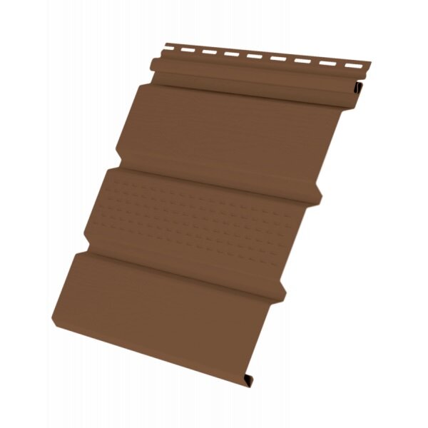 Софит Grand Line Amerika Т4 с частичной перфорацией 342х3000 мм, коричневый от магазина ЛесКонПром.ру