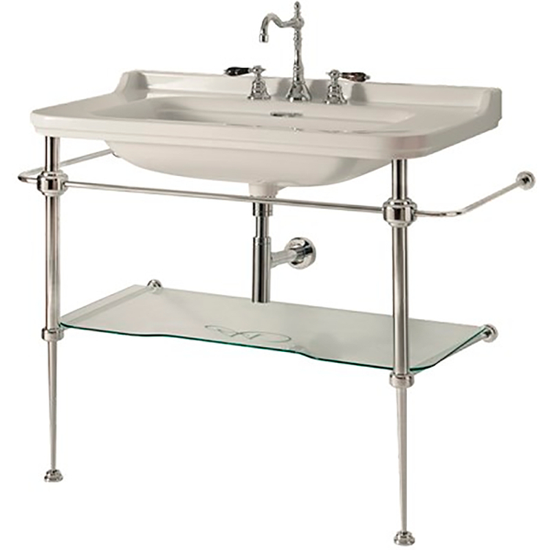 Раковина Kerasan Waldorf 120 4144K1bi/cr*3 Белая от магазина ЛесКонПром.ру