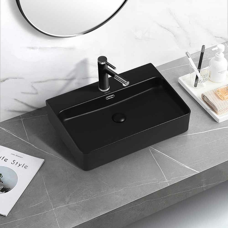 Раковина Abber Rechteck 61 AC2201MB Черная матовая от магазина ЛесКонПром.ру