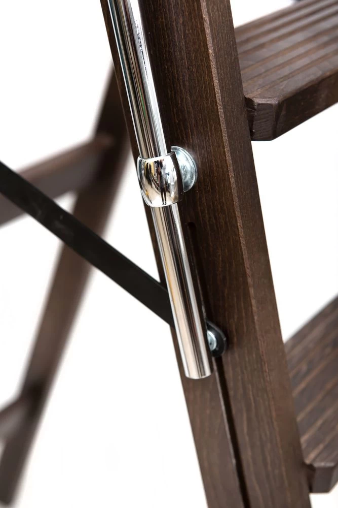 Стремянка деревянная Hoz-Block Серж 6 ступеней Венге (арт. СДР-6В) от магазина ЛесКонПром.ру