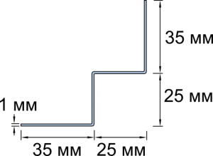 Профиль внутреннего угла, 3000мм от магазина ЛесКонПром.ру