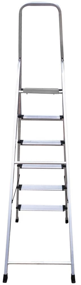 Стремянка алюминиевая с широкой ступенью Новая Высота 6 ступеней (арт. 2117106) от магазина ЛесКонПром.ру