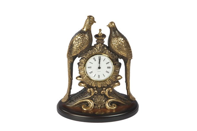 Часы настольные BOGACHO Павлины 29 см 80500760 от магазина ЛесКонПром.ру