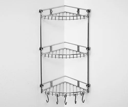 Полка Wasserkraft K-1233 3-ярусная, с крючками от магазина ЛесКонПром.ру