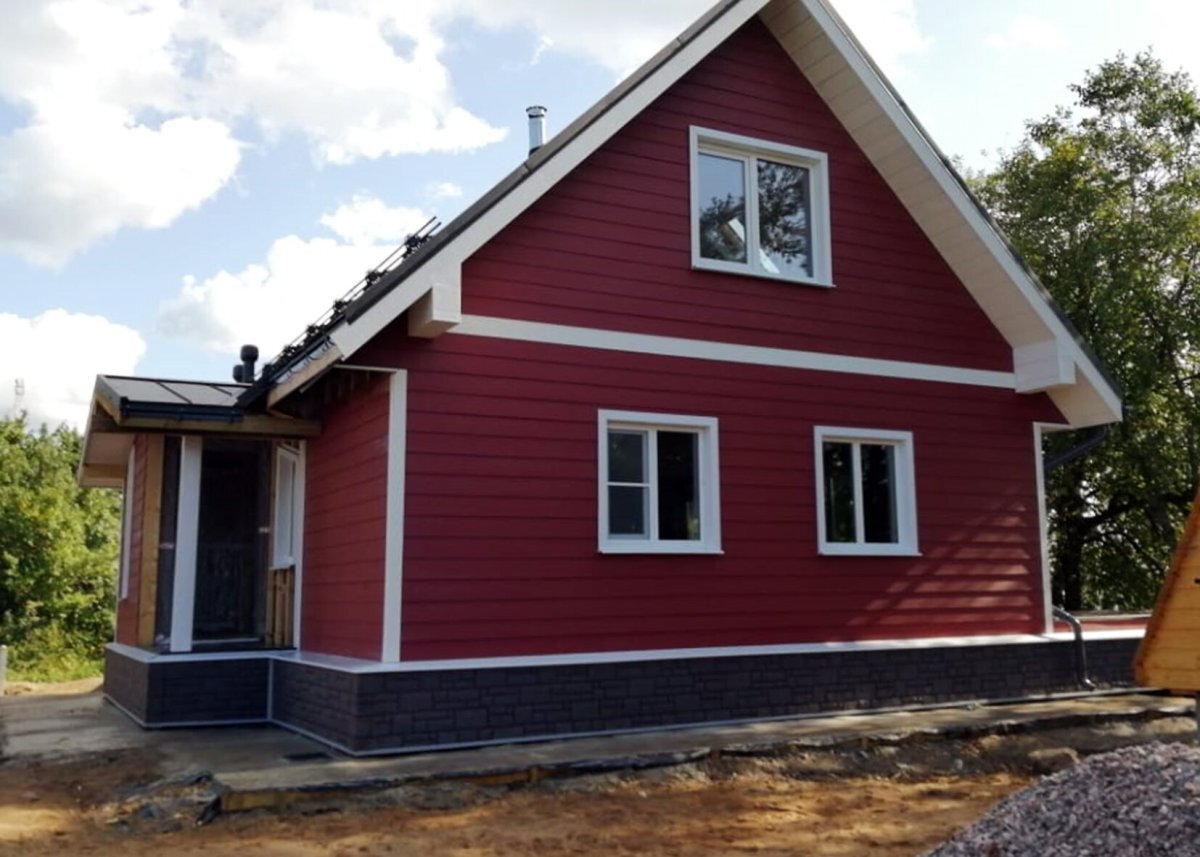 Сайдинг фиброцементный DECOVER 3600x190x8 мм, Bordo от магазина ЛесКонПром.ру