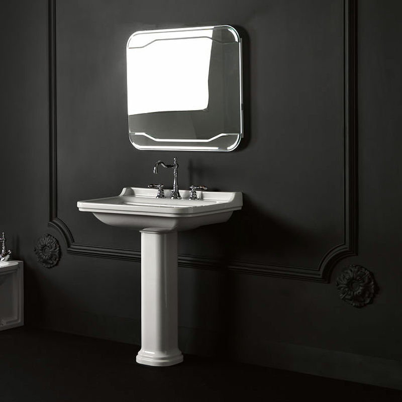 Раковина Kerasan Waldorf 80 4141K1bi/cr*3 Белая от магазина ЛесКонПром.ру