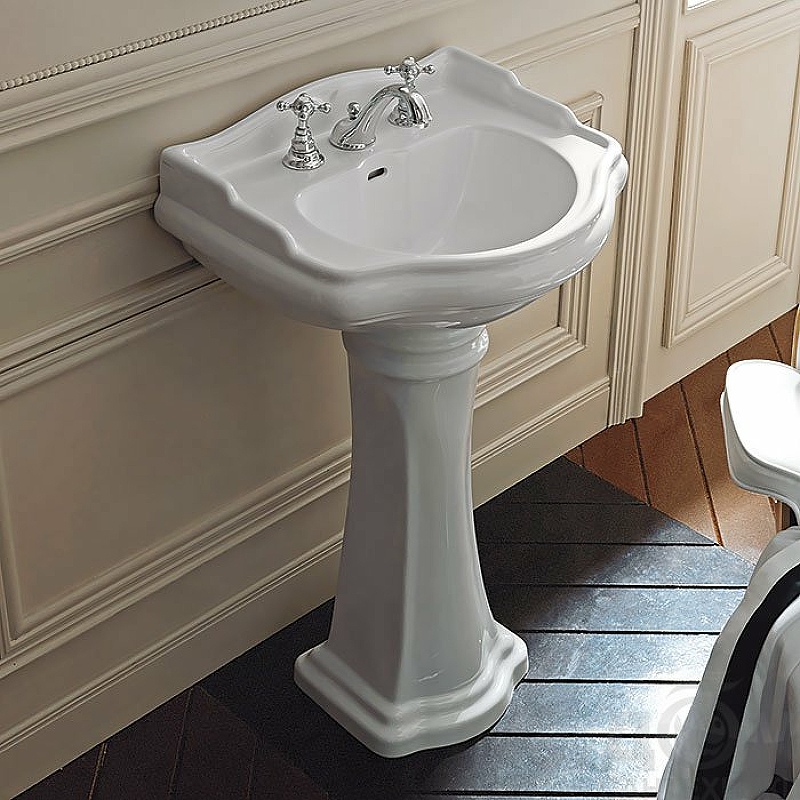 Раковина Kerasan Retro 73 104701*3 Белая от магазина ЛесКонПром.ру