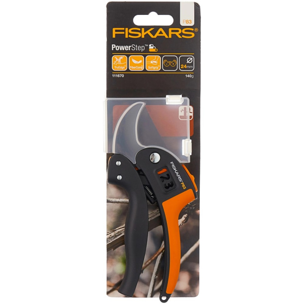 Секатор FISKARS PowerStepP83 контактный от магазина ЛесКонПром.ру