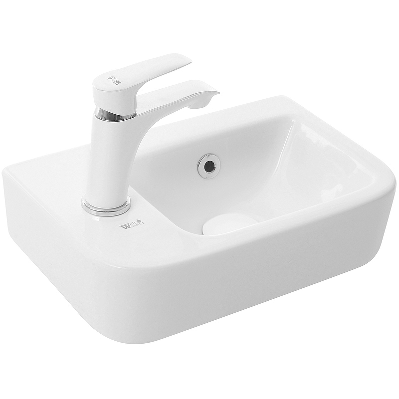 Раковина WeltWasser Aisbach 10100 L 37 10000004590 Белый глянец от магазина ЛесКонПром.ру